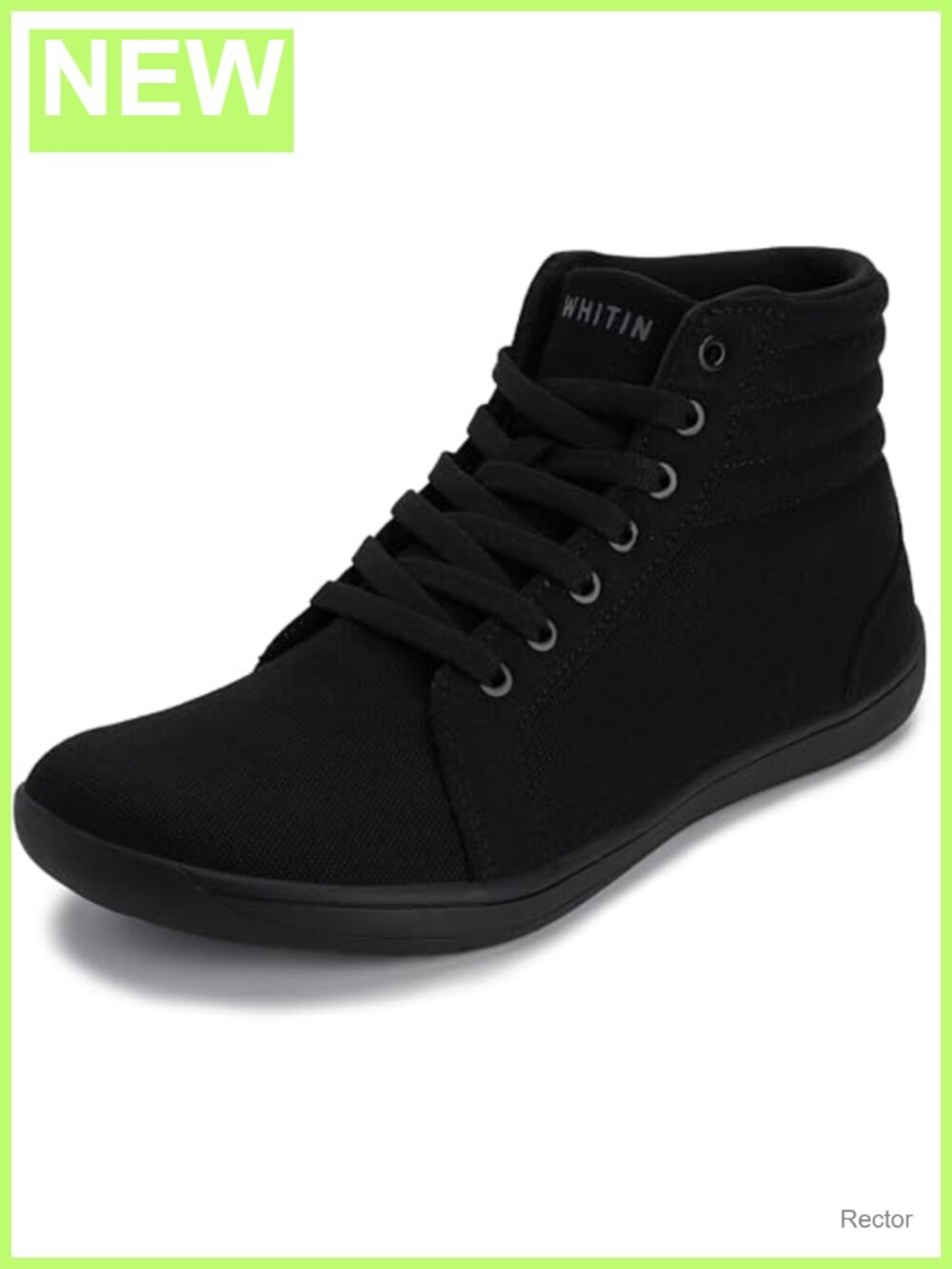 Women's Wide High-Top Barefoot Canvas Sneakers with Suede Details